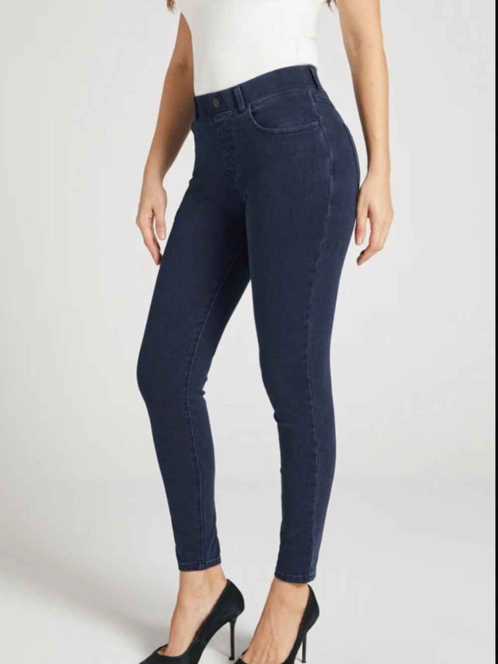 New Betabrand Dark Indigo Skinny Yoga Denim Jeans Small Petite